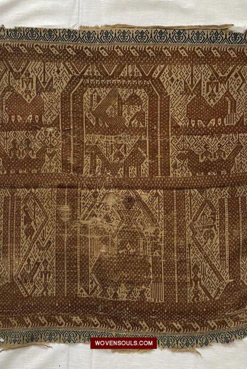 1518 Antique Sumatra Weaving Tampan Shipcloth Textile-WOVENSOULS-Antique-Vintage-Textiles-Art-Decor