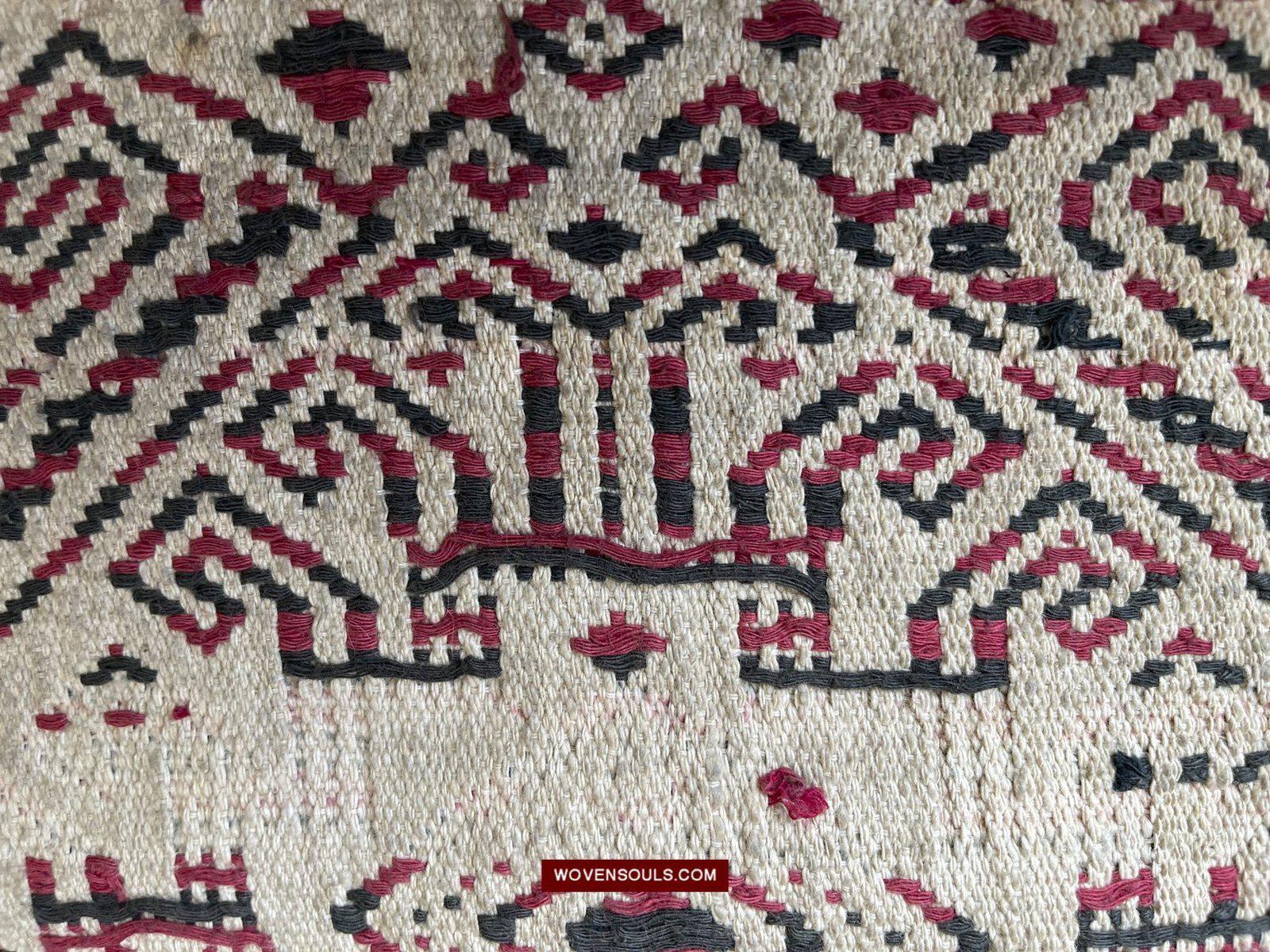 1519 Semi-Antique Three Colored Pua Pilih Dayak Weaving Borneo-WOVENSOULS-Antique-Vintage-Textiles-Art-Decor