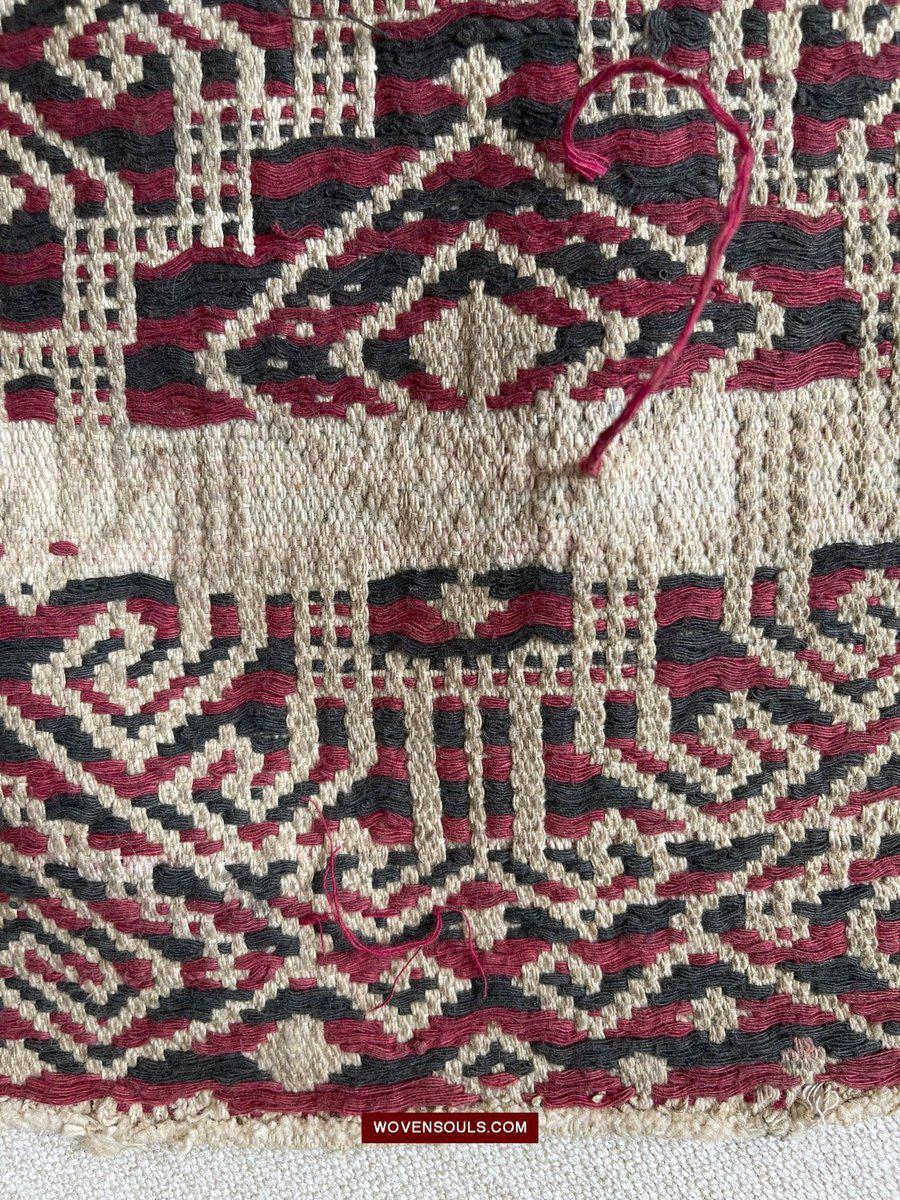 1519 Semi-Antique Three Colored Pua Pilih Dayak Weaving Borneo-WOVENSOULS-Antique-Vintage-Textiles-Art-Decor