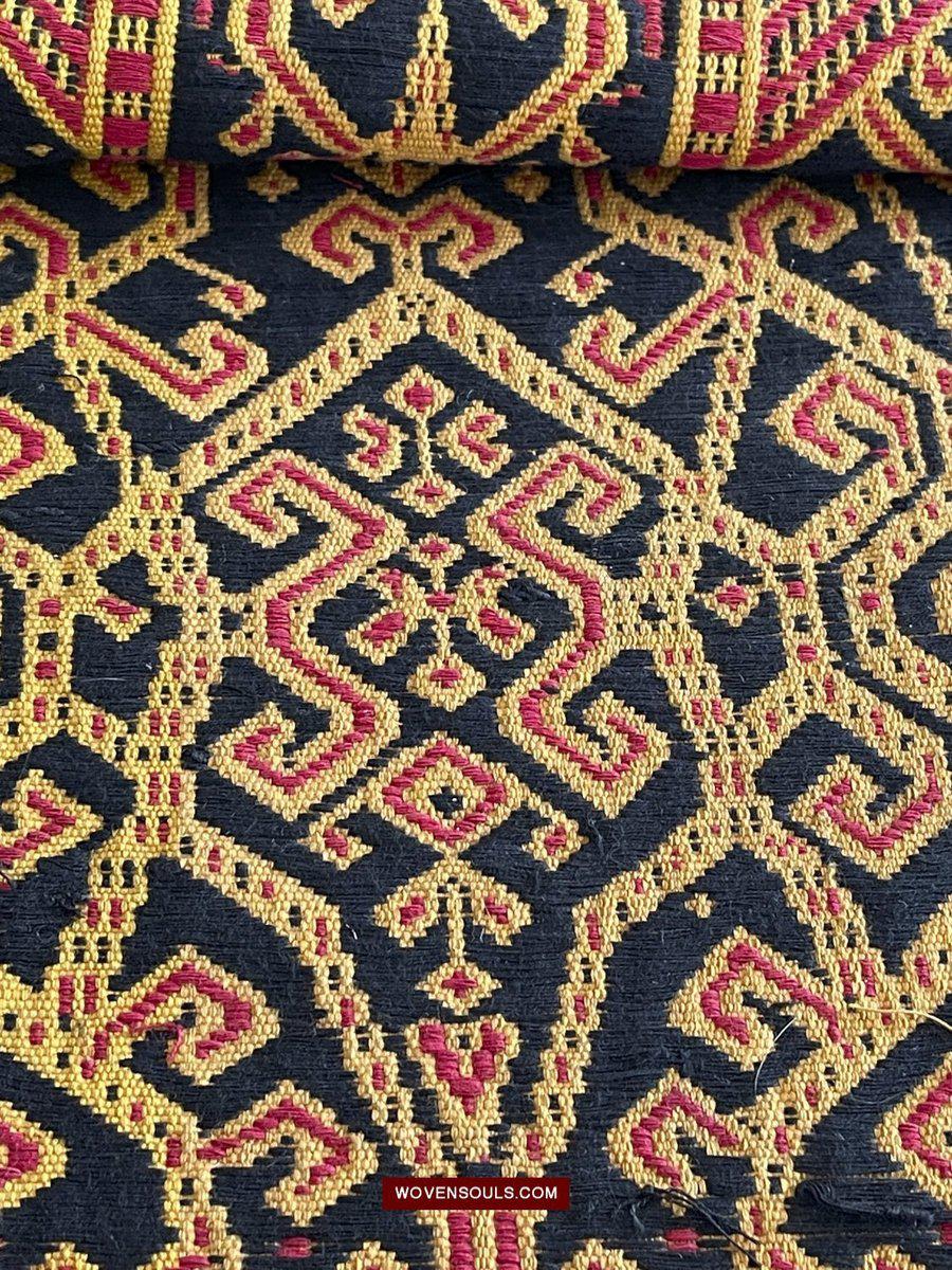 1533 Rare Vintage Woven Pua Figurative Sungkit Sirat from Borneo-WOVENSOULS-Antique-Vintage-Textiles-Art-Decor