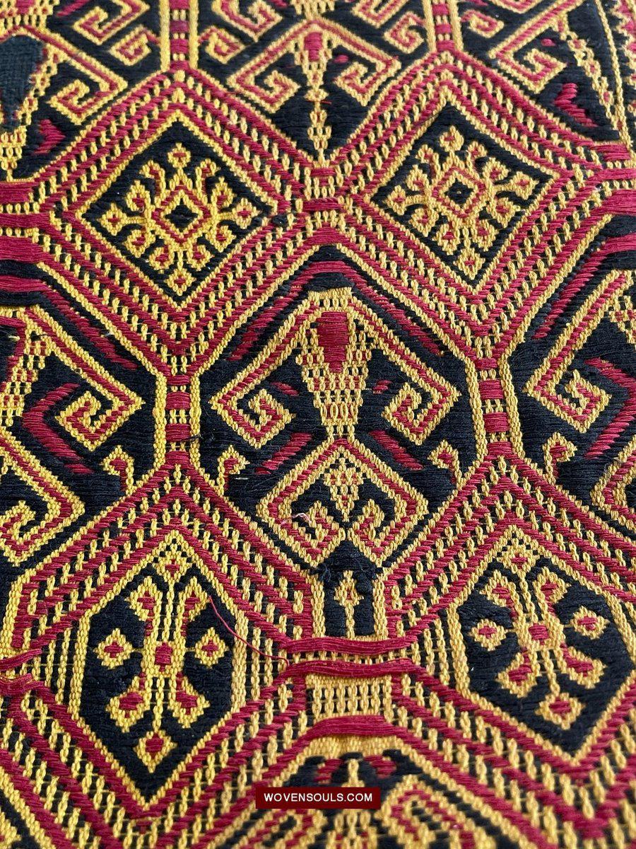 1533 Rare Vintage Woven Pua Figurative Sungkit Sirat from Borneo-WOVENSOULS-Antique-Vintage-Textiles-Art-Decor