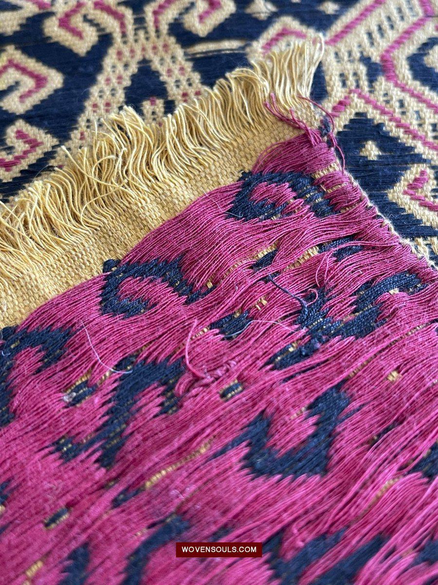 1533 Rare Vintage Woven Pua Figurative Sungkit Sirat from Borneo-WOVENSOULS-Antique-Vintage-Textiles-Art-Decor