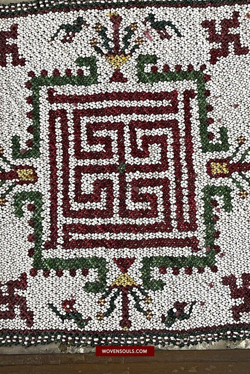 1537 Ancien cérémonial Jain Saathiyo Art indien Perlage-WOVENSOULS-Antique-Vintage-Textiles-Art-Décor