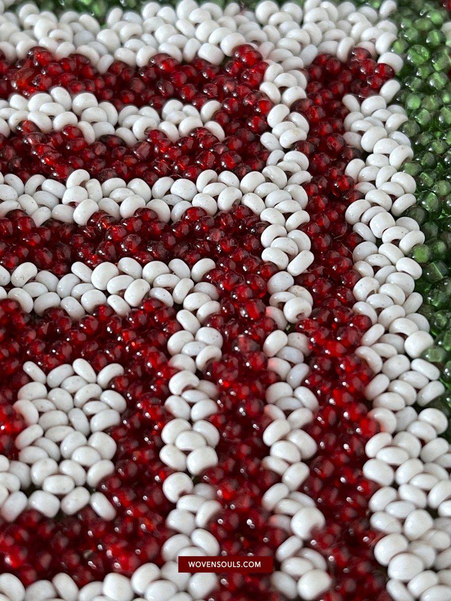 1537 Old Jain Ceremonial Saathiyo Indian Art Beadwork-WOVENSOULS-Antique-Vintage-Textiles-Art-Decor