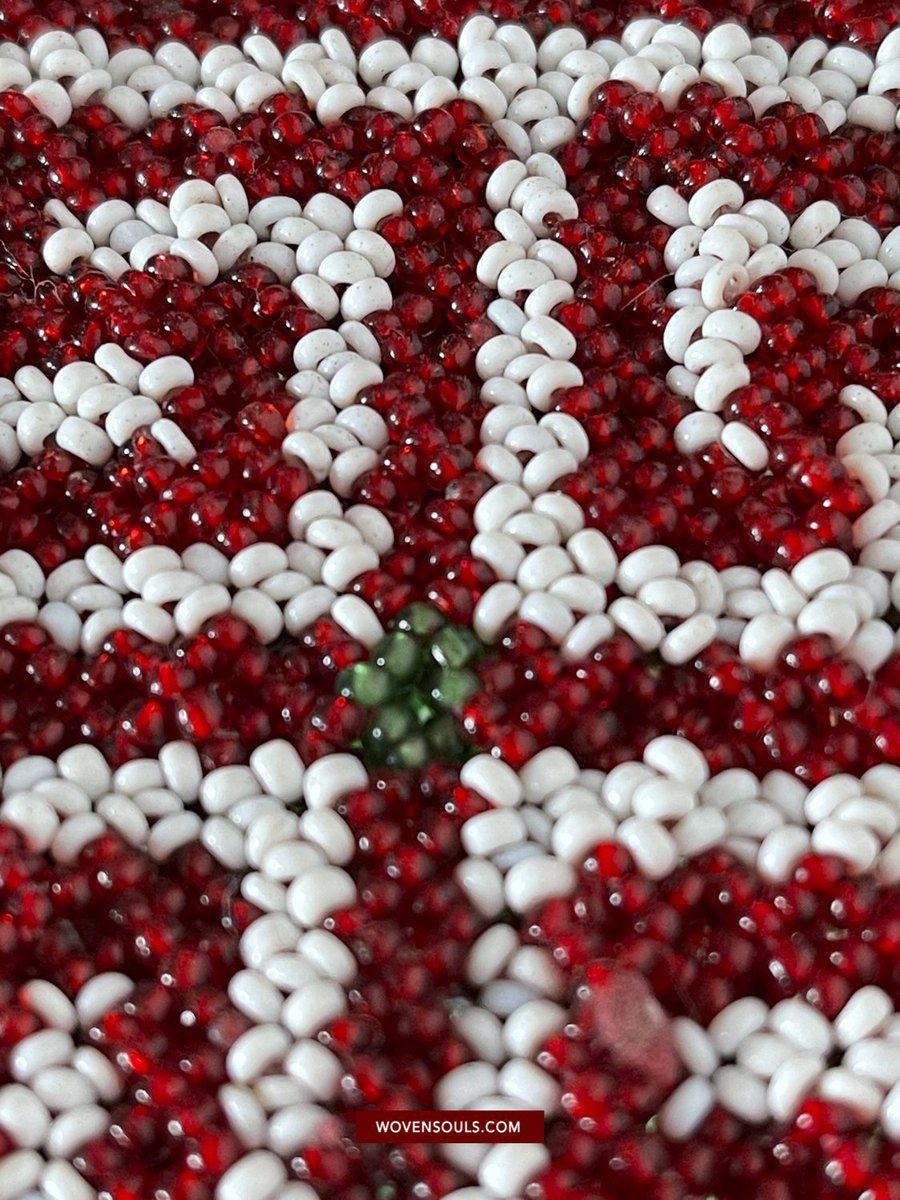 1537 Old Jain Ceremonial Saathiyo Indian Art Beadwork-WOVENSOULS-Antique-Vintage-Textiles-Art-Decor