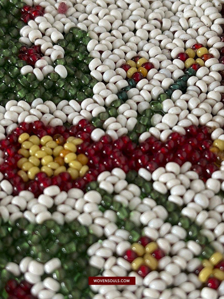 1537 Old Jain Ceremonial Saathiyo Indian Art Beadwork-WOVENSOULS-Antique-Vintage-Textiles-Art-Decor