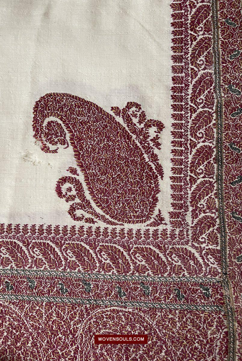 1548 Antique Dochalla Long Shawl-WOVENSOULS-Antique-Vintage-Textiles-Art-Decor