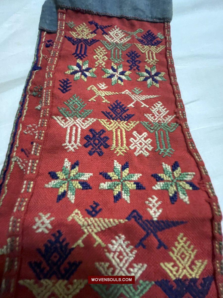 1551 Old Chinese Ethnic Minority Embroidery Band-WOVENSOULS-Antique-Vintage-Textiles-Art-Decor