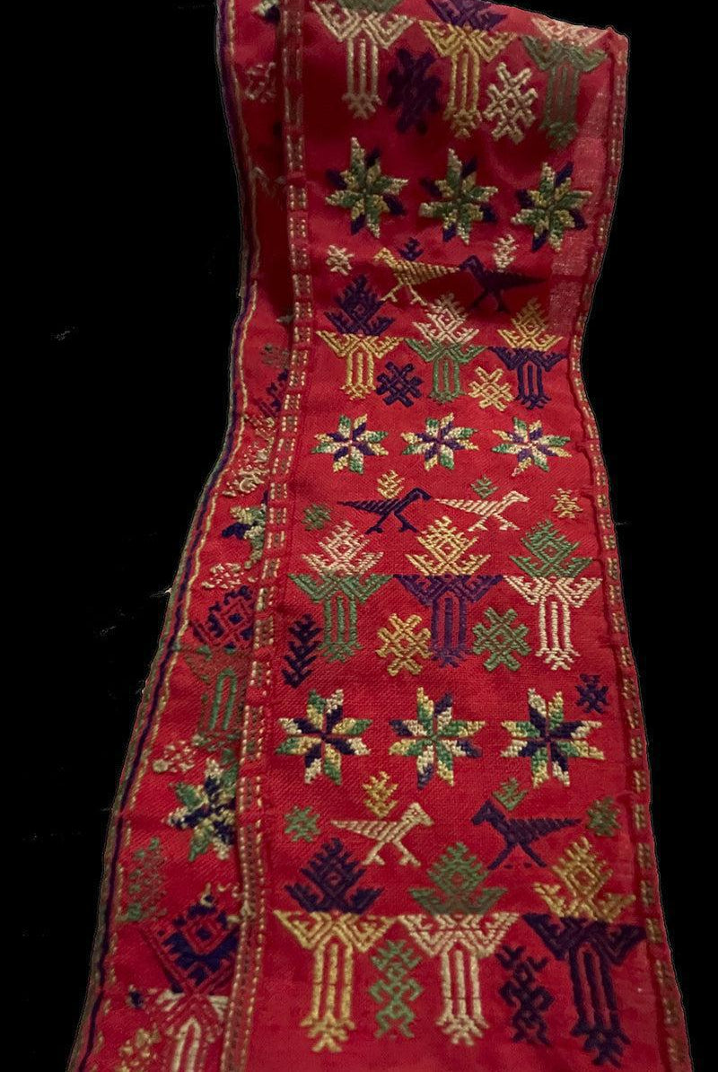 1551 Old Chinese Ethnic Minority Embroidery Band-WOVENSOULS Antique Textiles & Art Gallery