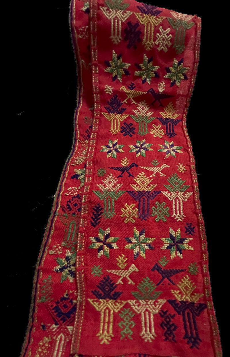 1551 Old Chinese Ethnic Minority Embroidery Band-WOVENSOULS Antique Textiles & Art Gallery
