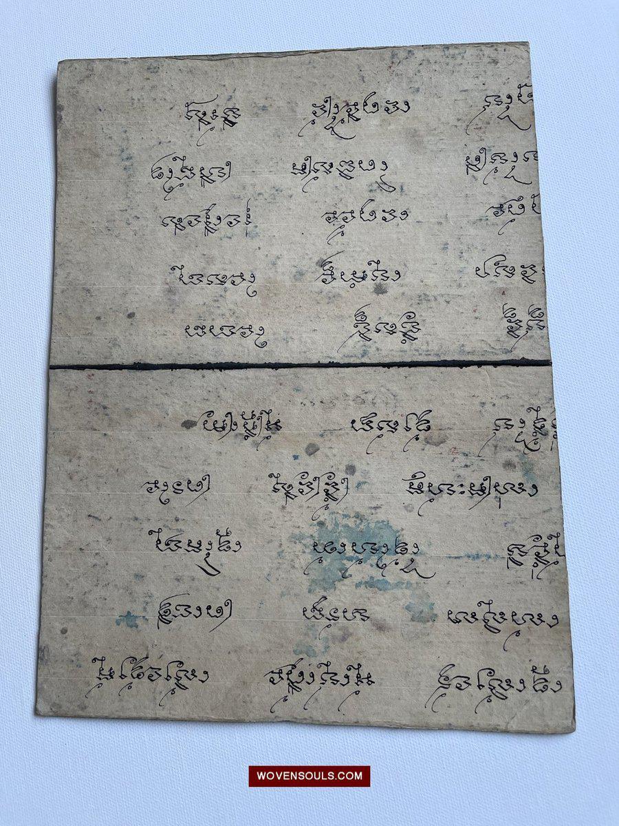 1564 SOLD LOT of 4 Paintings from Antique Phra Malai Manuscripts-WOVENSOULS-Antique-Vintage-Textiles-Art-Decor
