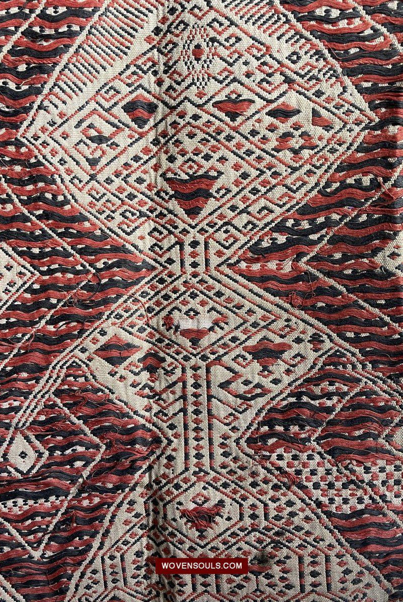 1579 Antikes figuratives Pilih-Gewebe, Iban-Dayak-Textil aus Borneo-WOVENSOULS-Antike-Vintage-Textilien-Kunst-Dekor