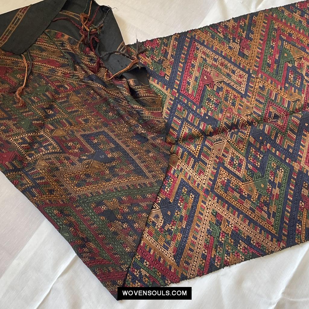 1572 Vintage Silk Ceremonial WeavingTextile Art from Laos-WOVENSOULS Antique Textiles & Art Gallery