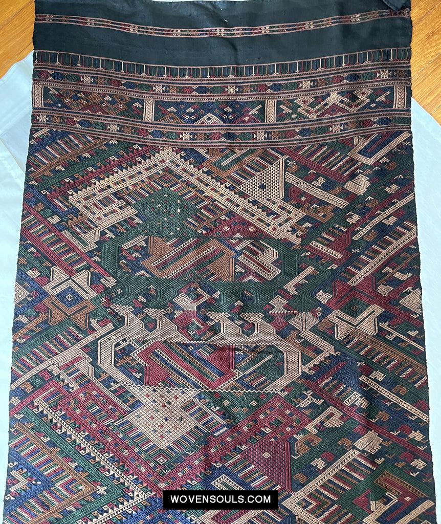 1573 Vintage Silk Ceremonial WeavingTextile Art from Laos-WOVENSOULS Antique Textiles & Art Gallery