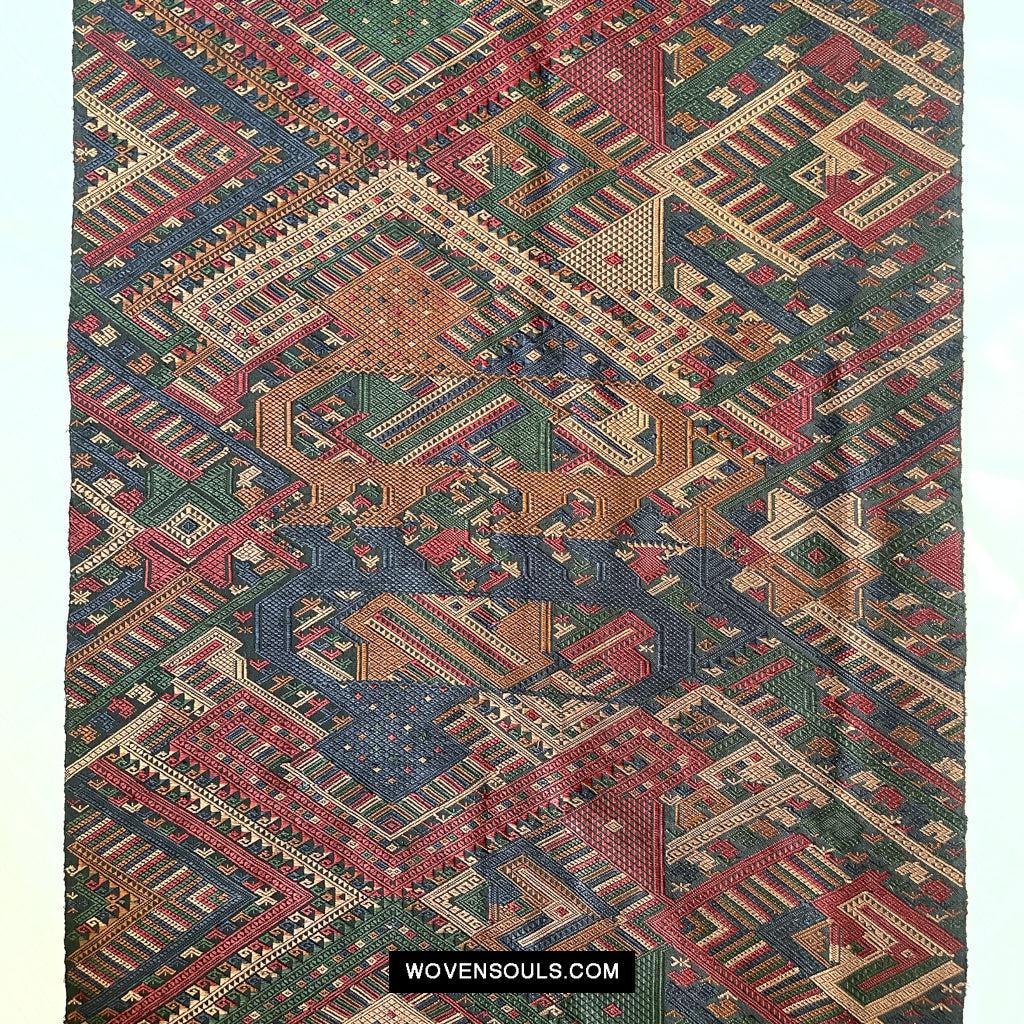 1573 Vintage Silk Ceremonial WeavingTextile Art from Laos-WOVENSOULS Antique Textiles & Art Gallery