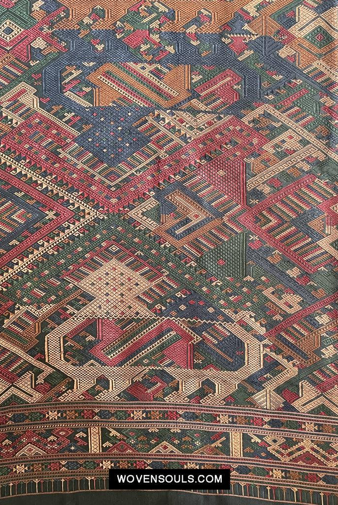 1573 Tessitura cerimoniale di seta vintageArte tessile dal Laos-WOVENSOULS Tessuti antichi e Galleria d'arte