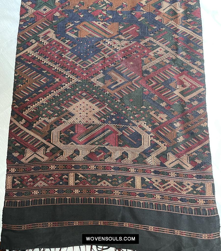 1573 Vintage Silk Ceremonial WeavingTextile Art from Laos-WOVENSOULS Antique Textiles & Art Gallery