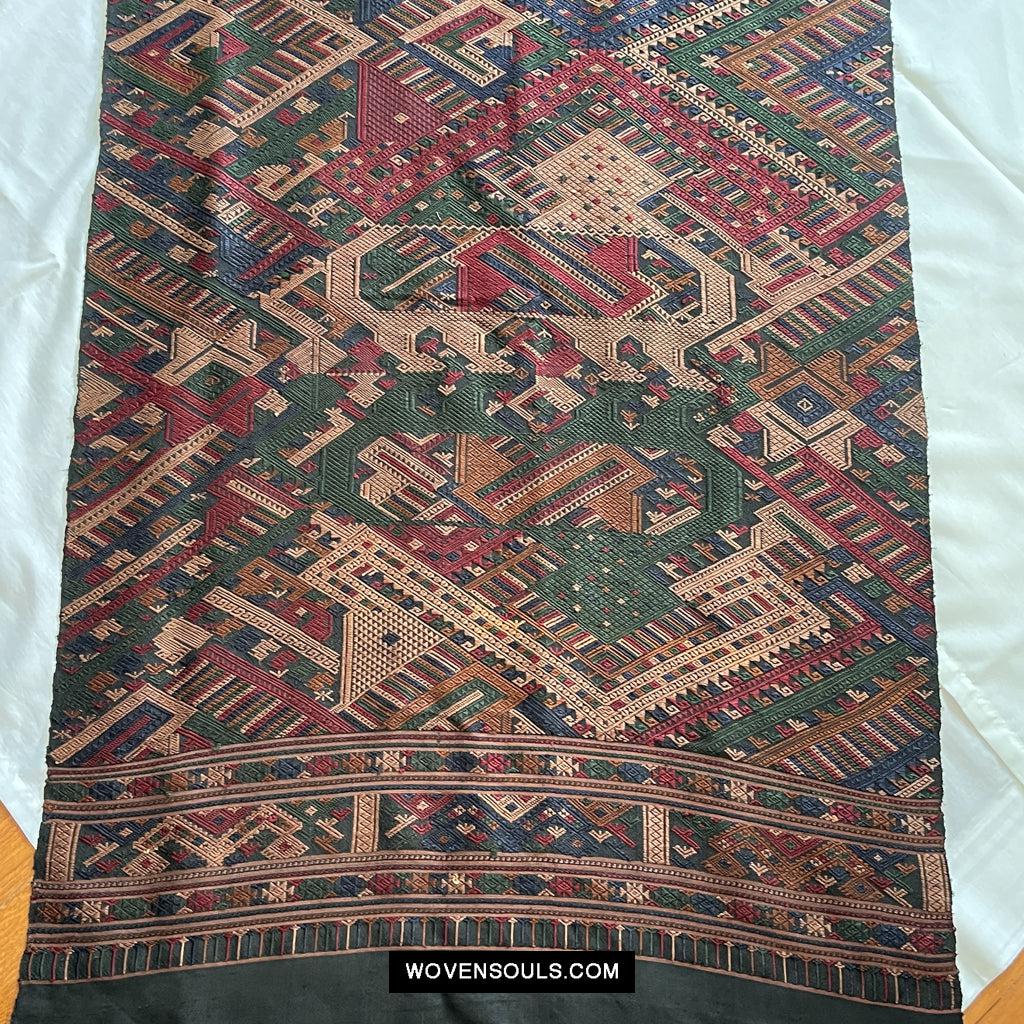 1573 Vintage Silk Ceremonial WeavingTextile Art from Laos-WOVENSOULS Antique Textiles & Art Gallery