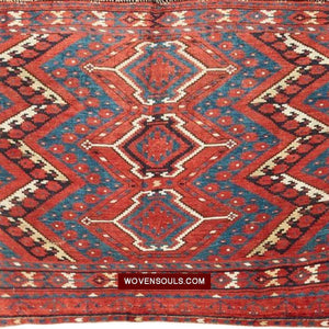 1576 Ersari Juval Chuval Turkmen Bagface Ikat Design-WOVENSOULS-Antique-Vintage-Textiles-Art-Decor