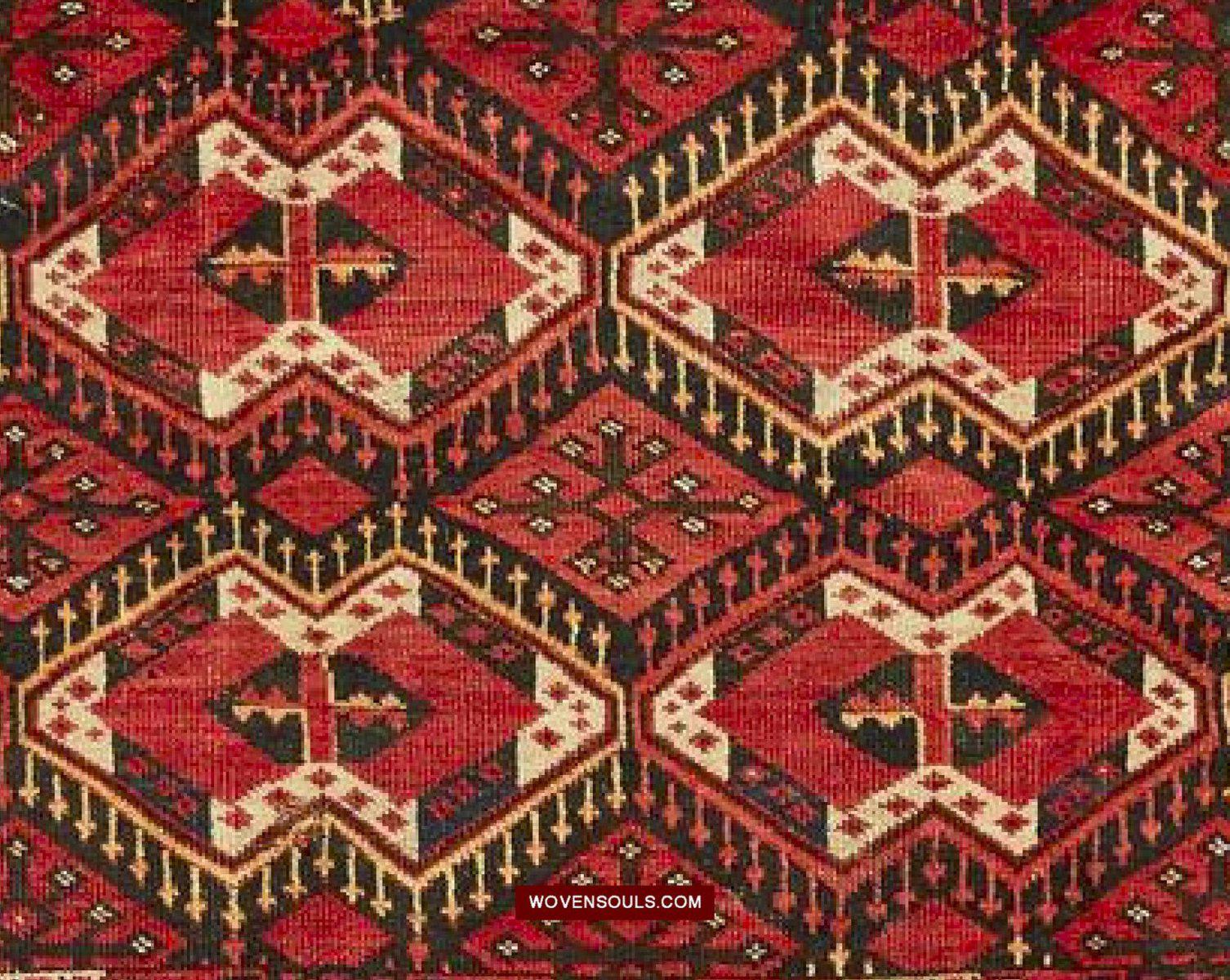 1577 Ersari Juval Chuval Turkmen Bagface Ikat Gaimak Gol Design-WOVENSOULS-Antique-Vintage-Textiles-Art-Decor