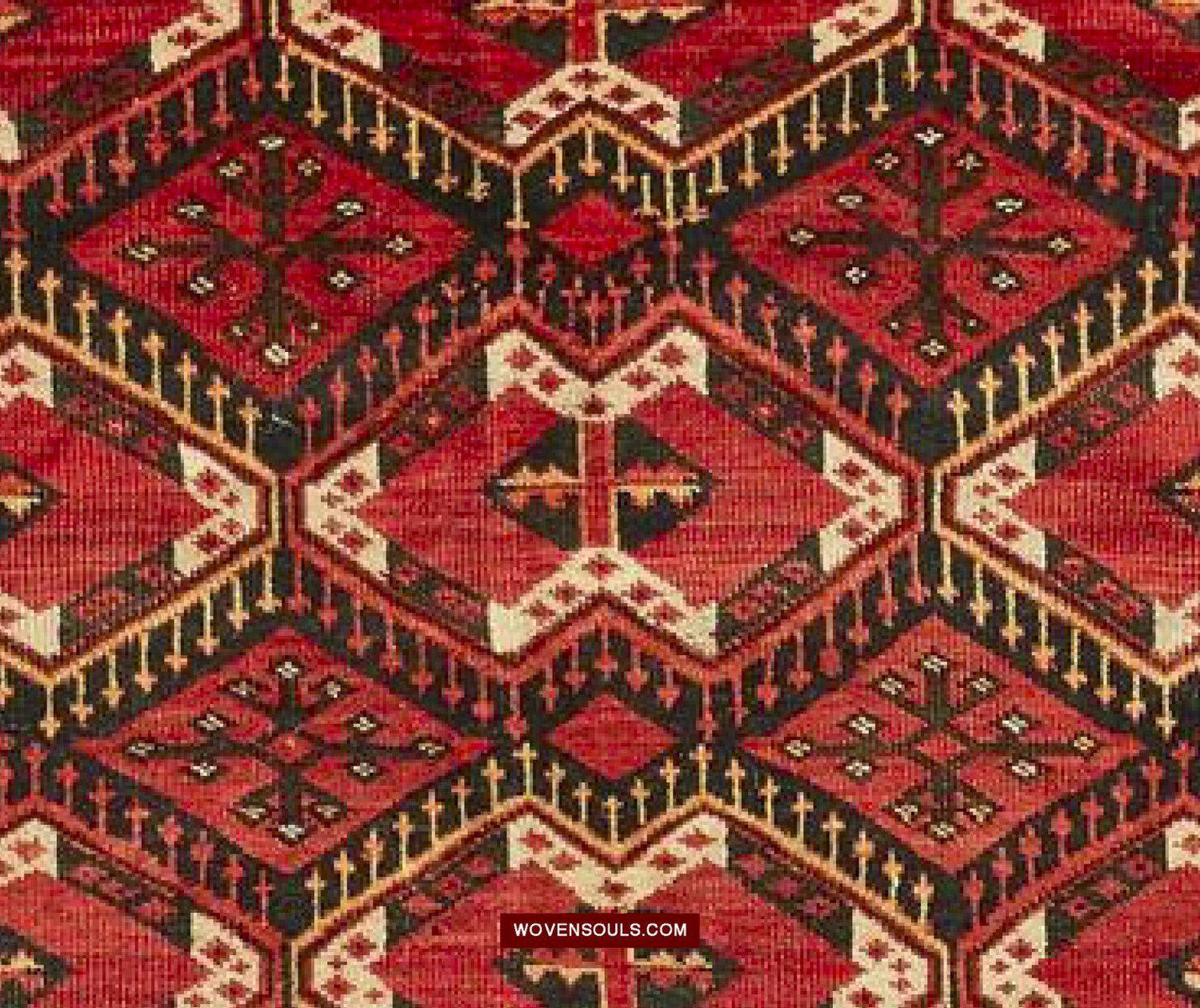 1577 Ersari Juval Chuval Turkmen Bagface Ikat Gaimak Gol Design-WOVENSOULS-Antique-Vintage-Textiles-Art-Decor