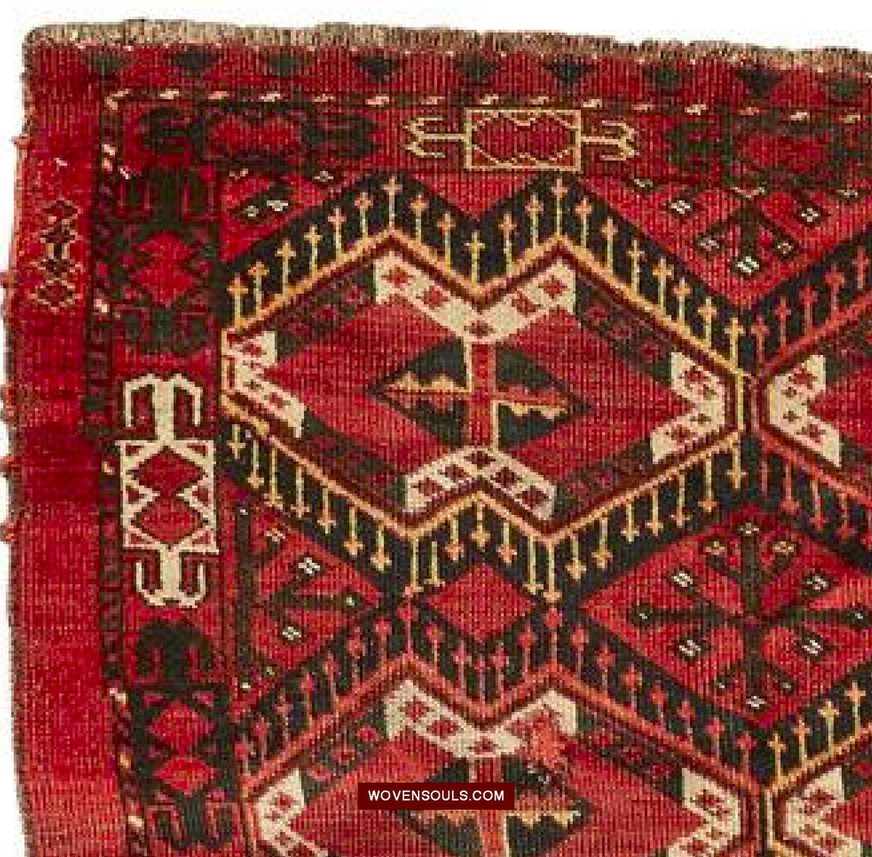 1577 Ersari Juval Chuval Turkmen Bagface Ikat Gaimak Gol Design-WOVENSOULS-Antique-Vintage-Textiles-Art-Decor