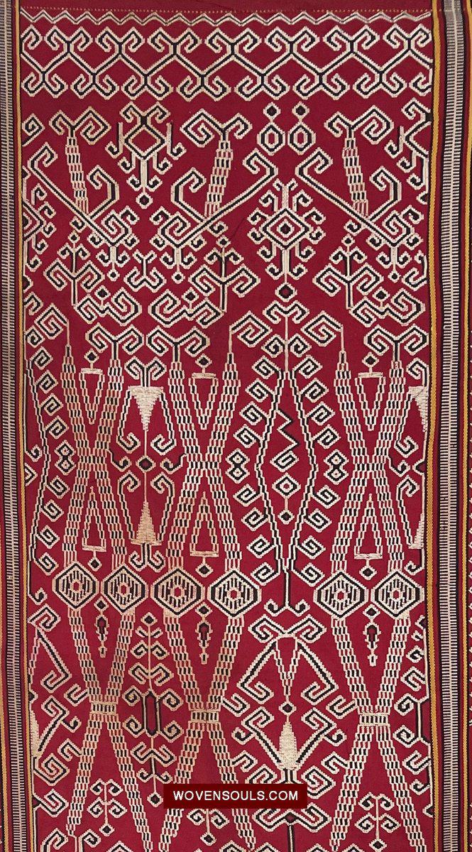 1584 Vintage Woven Pua Sungkit from Borneo-WOVENSOULS-Antique-Vintage-Textiles-Art-Decor