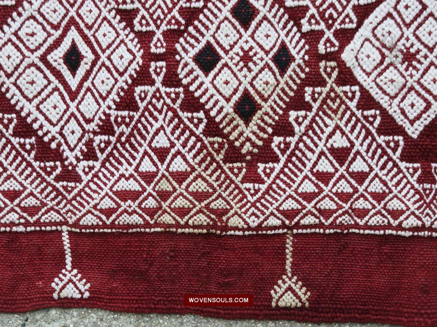 1603 Old Bakhnoug or Mushtia Shawl - Textile Art Masterpiece-WOVENSOULS Antique Textiles & Art Gallery