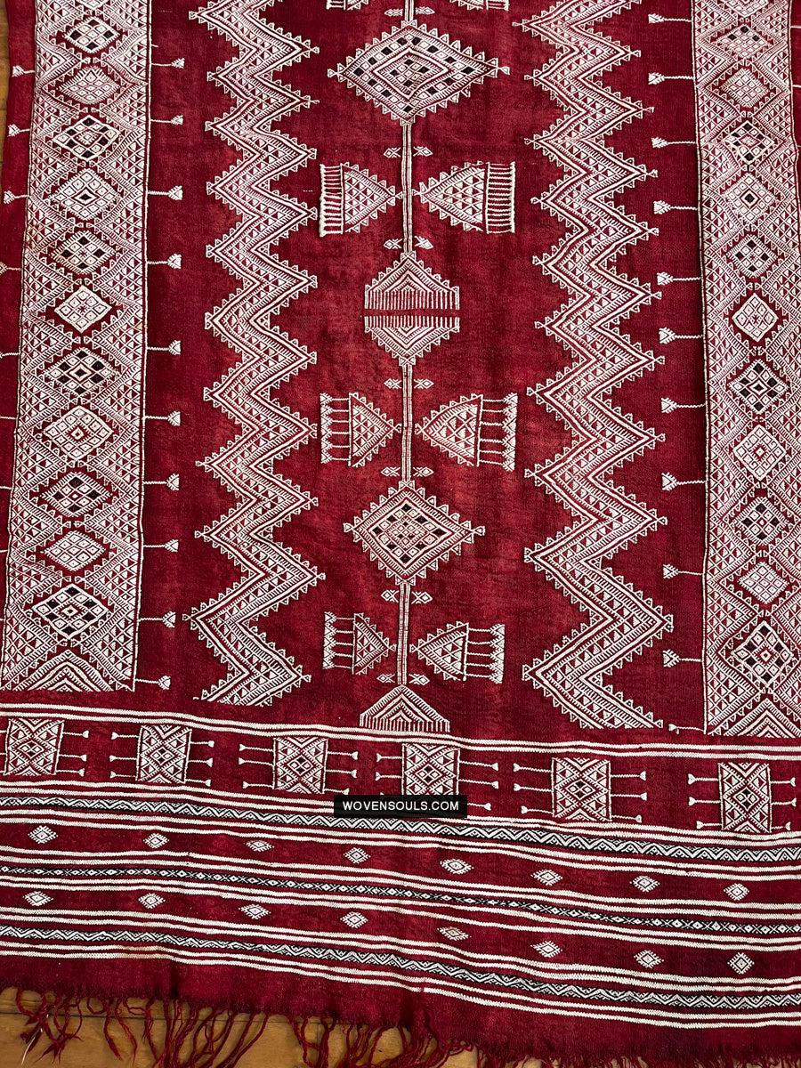 1603 Old Bakhnoug or Mushtia Shawl - Textile Art Masterpiece-WOVENSOULS Antique Textiles & Art Gallery