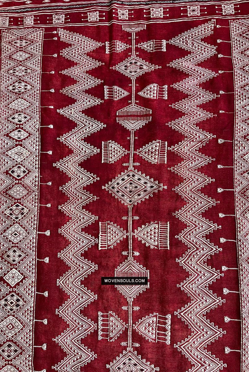 1603 Old Bakhnoug or Mushtia Shawl - Textile Art Masterpiece-WOVENSOULS Antique Textiles & Art Gallery