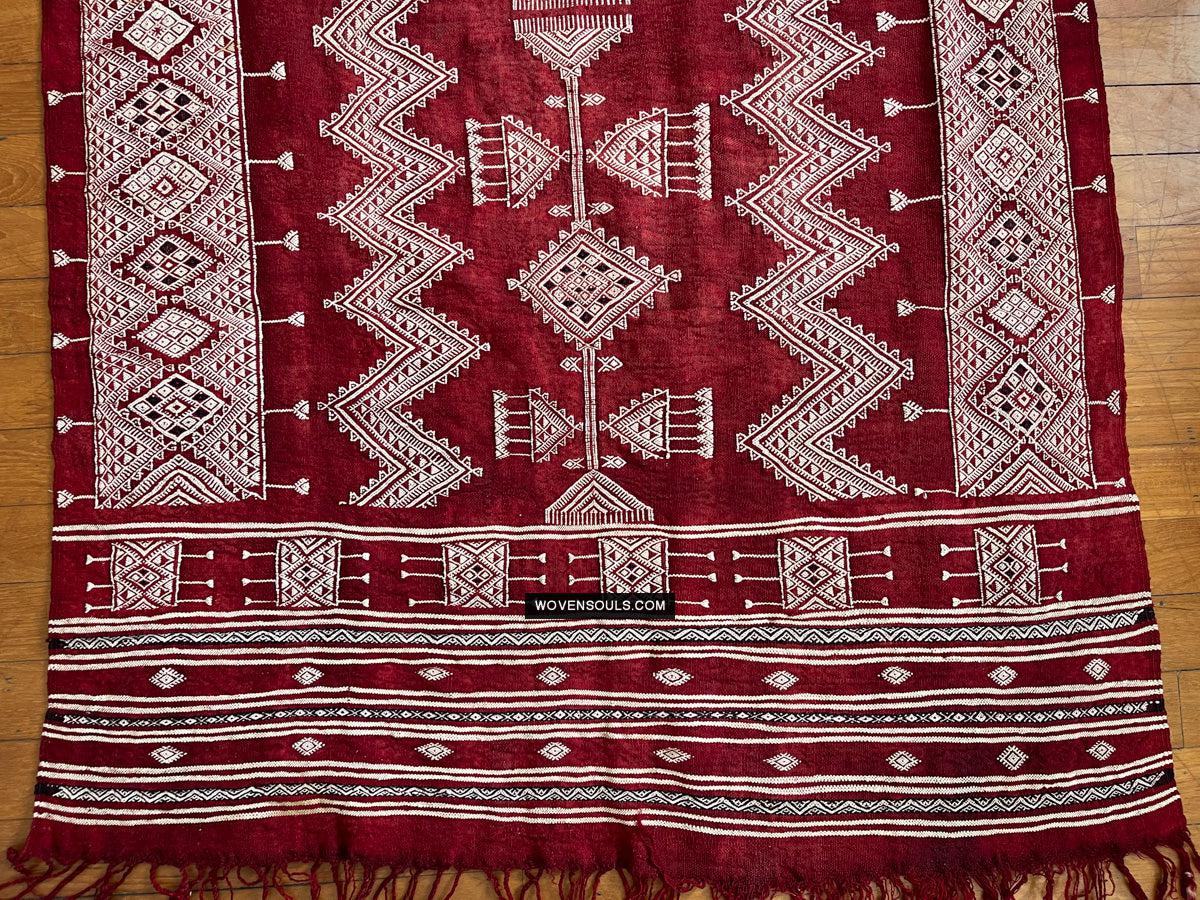 1603 Old Bakhnoug or Mushtia Shawl - Textile Art Masterpiece-WOVENSOULS Antique Textiles & Art Gallery