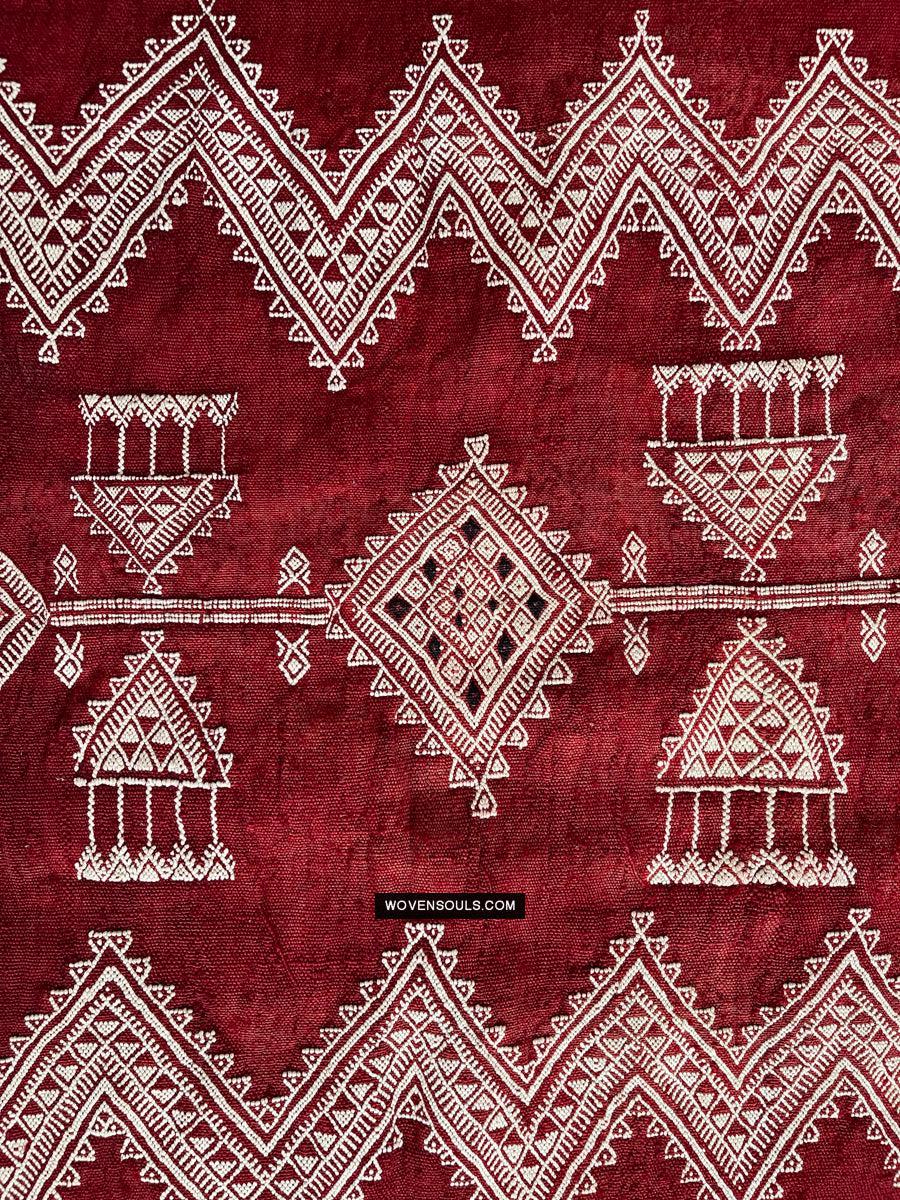 1603 Old Bakhnoug or Mushtia Shawl - Textile Art Masterpiece-WOVENSOULS Antique Textiles & Art Gallery