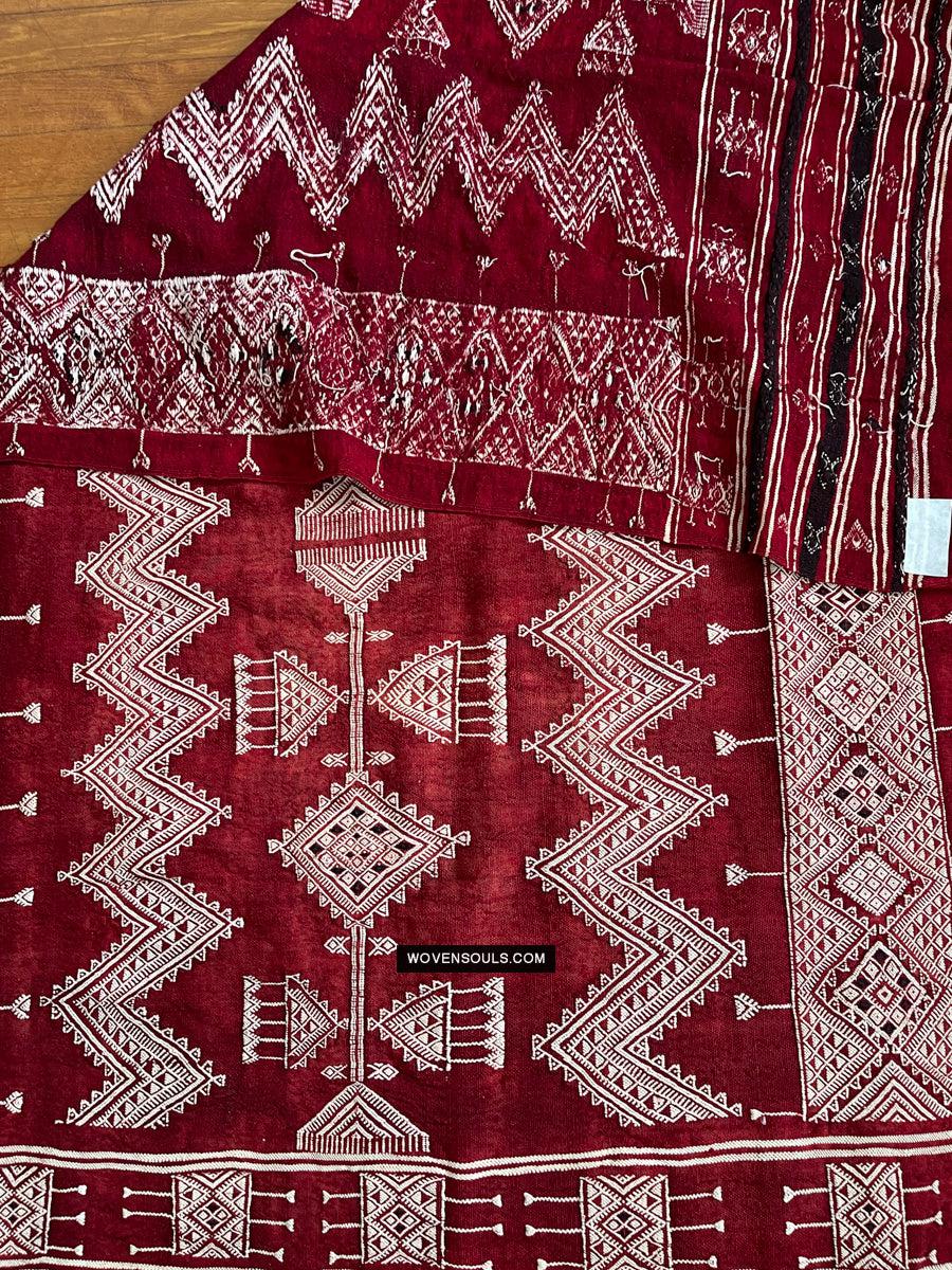 1603 Old Bakhnoug or Mushtia Shawl - Textile Art Masterpiece-WOVENSOULS Antique Textiles & Art Gallery