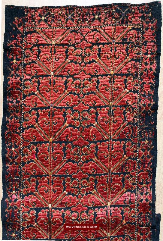 1604 Old Wedding Turban - Swat Valley Textile-WOVENSOULS Antique Textiles & Art Gallery