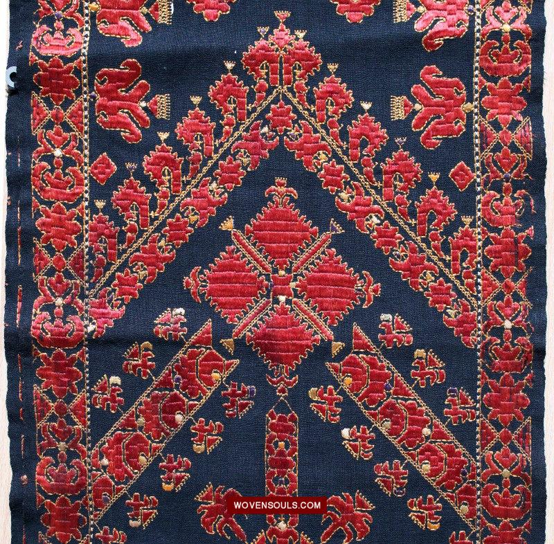 1604 Old Wedding Turban - Swat Valley Textile-WOVENSOULS Antique Textiles & Art Gallery