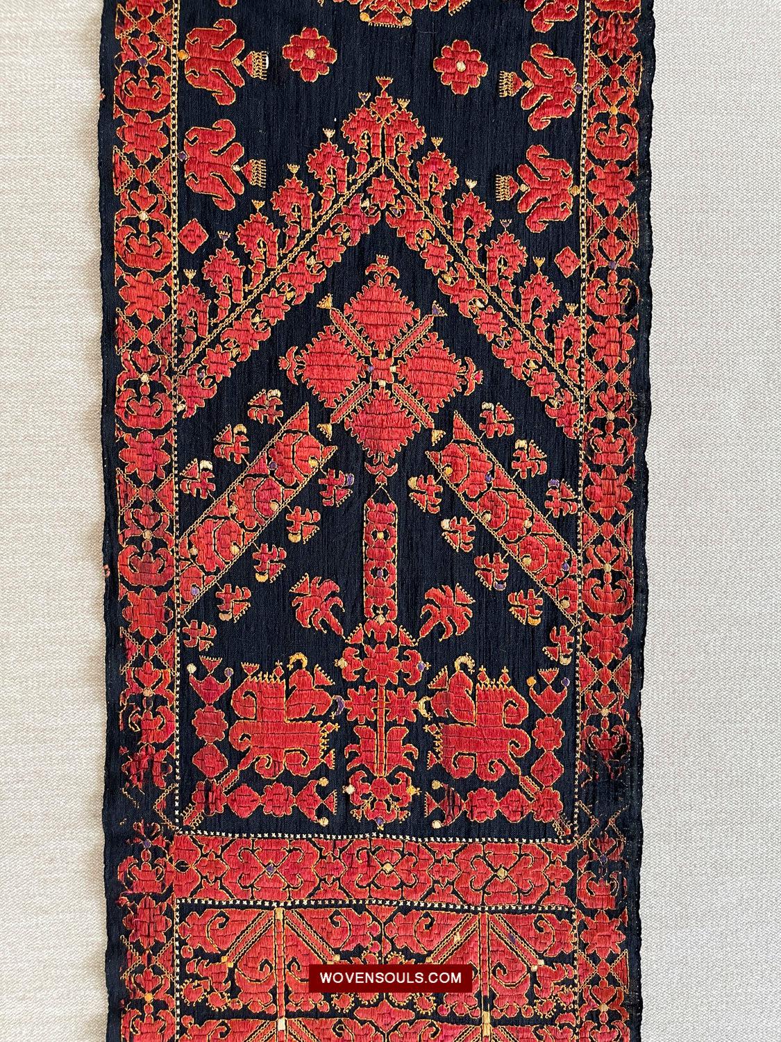 1604 Old Wedding Turban - Swat Valley Textile-WOVENSOULS Antique Textiles & Art Gallery