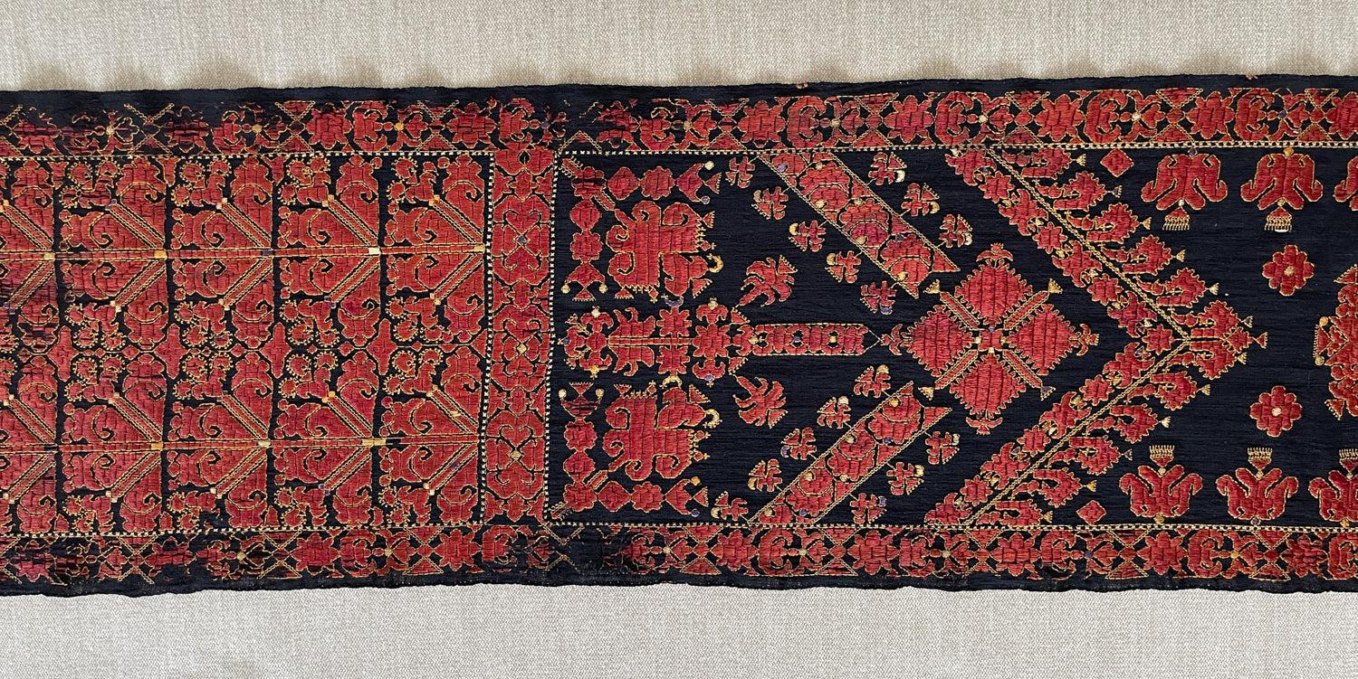 1604 Old Wedding Turban - Swat Valley Textile-WOVENSOULS Antique Textiles & Art Gallery