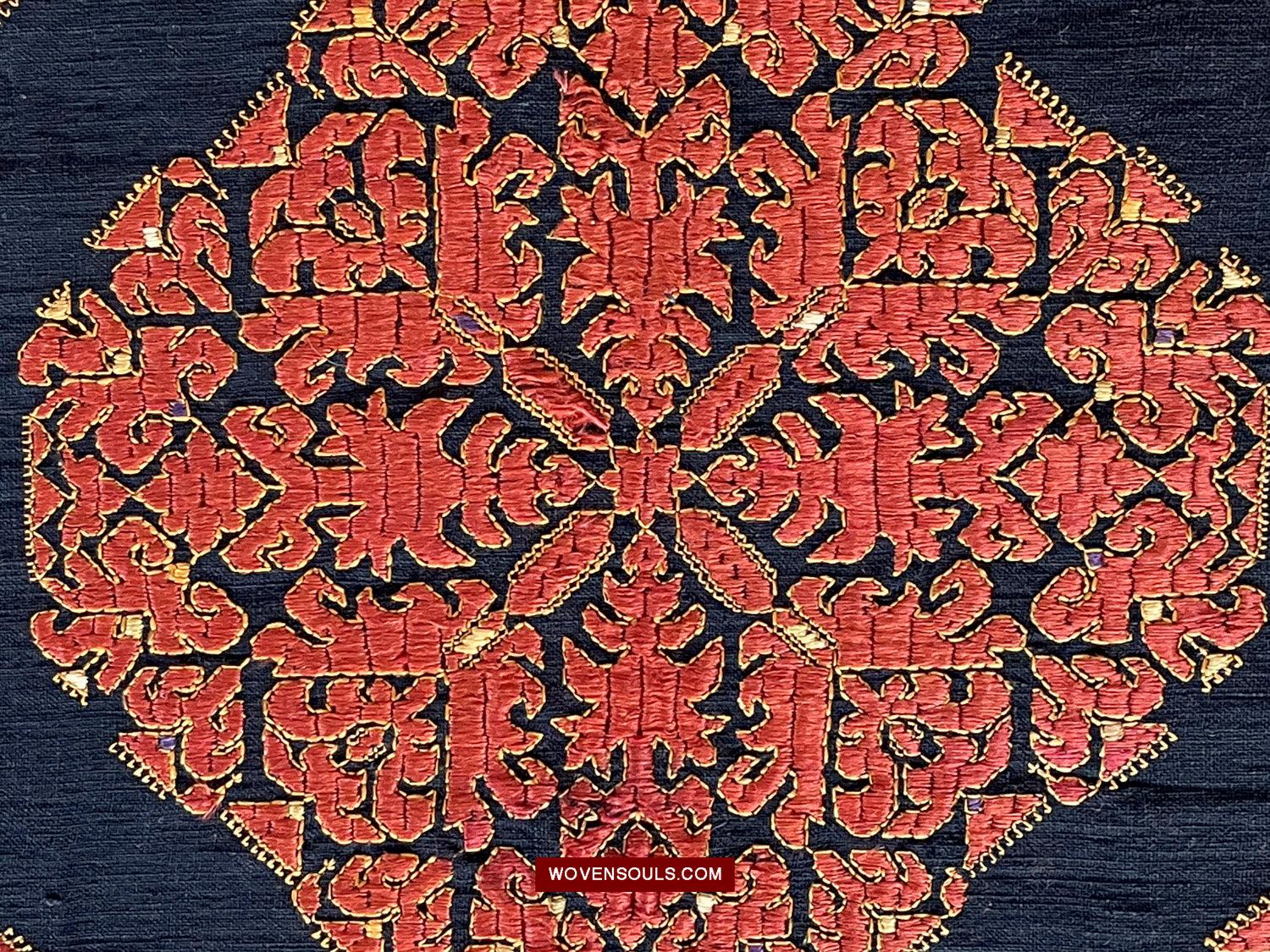 1604 Old Wedding Turban - Swat Valley Textile-WOVENSOULS Antique Textiles & Art Gallery