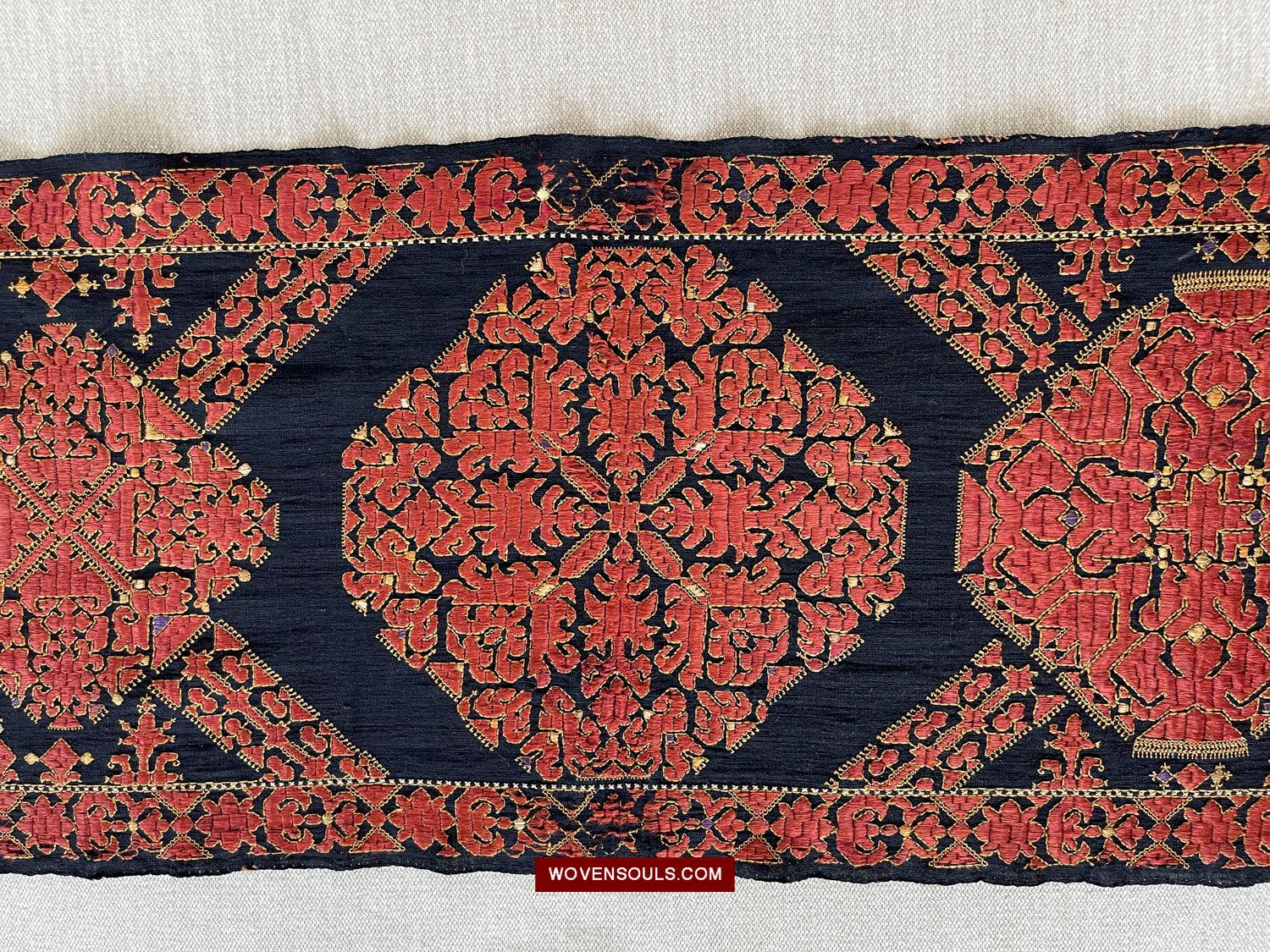1604 Old Wedding Turban - Swat Valley Textile-WOVENSOULS Antique Textiles & Art Gallery