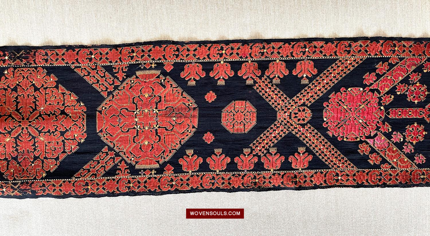 1604 Old Wedding Turban - Swat Valley Textile-WOVENSOULS Antique Textiles & Art Gallery