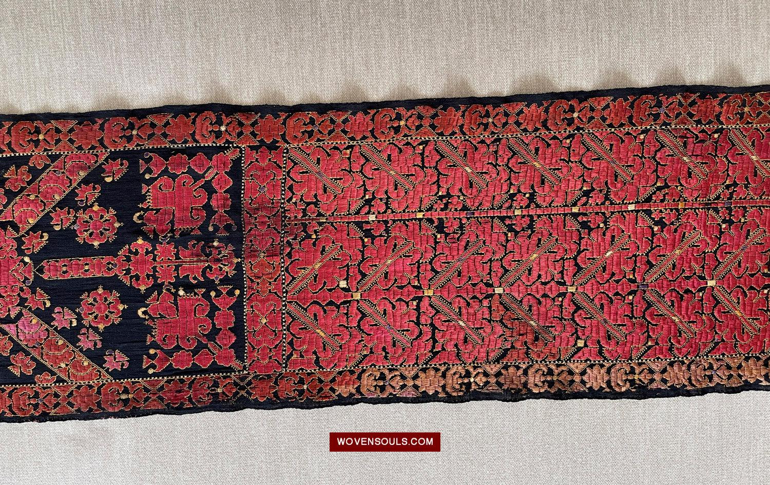 1604 Old Wedding Turban - Swat Valley Textile-WOVENSOULS Antique Textiles & Art Gallery