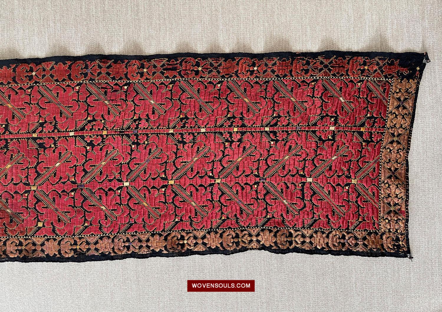 1604 Old Wedding Turban - Swat Valley Textile-WOVENSOULS Antique Textiles & Art Gallery