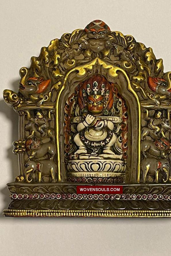 1609 Old Himalayan Crystal Buddhist Art Mahakala - WOVENSOULS