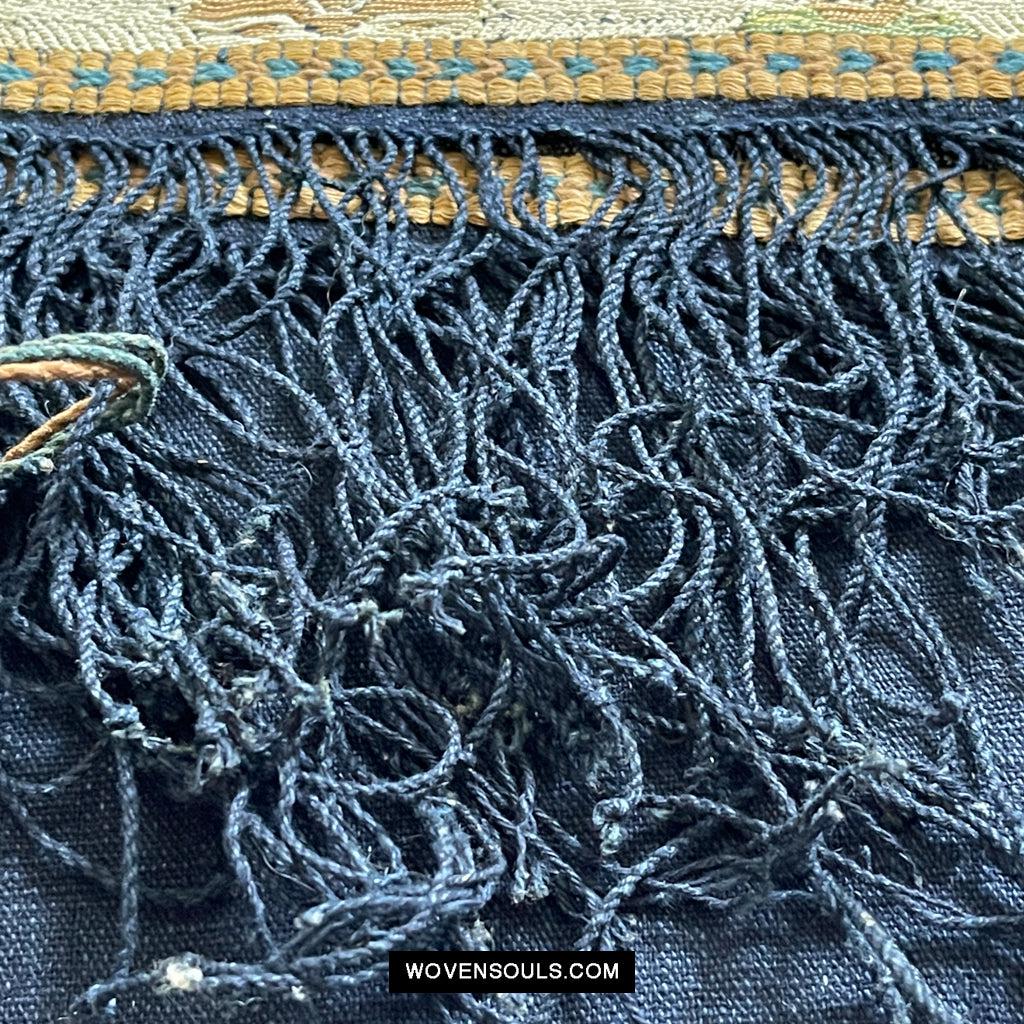 1610 Old Chinese Hainan Meifu Li Ethnic Minority Head wrap turban w Inscription-WOVENSOULS Antique Textiles & Art Gallery