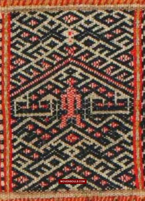 1614 Old Chinese Hainan Run Li Ethnic Minority Woven Skirt-WOVENSOULS Antique Textiles & Art Gallery