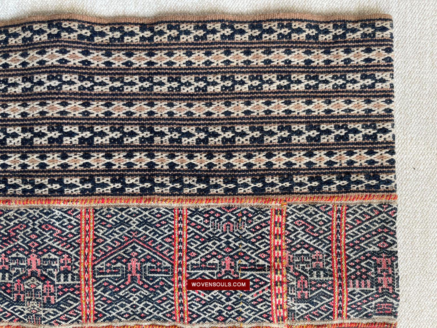 1614 Old Chinese Hainan Run Li Ethnic Minority Woven Skirt-WOVENSOULS Antique Textiles & Art Gallery