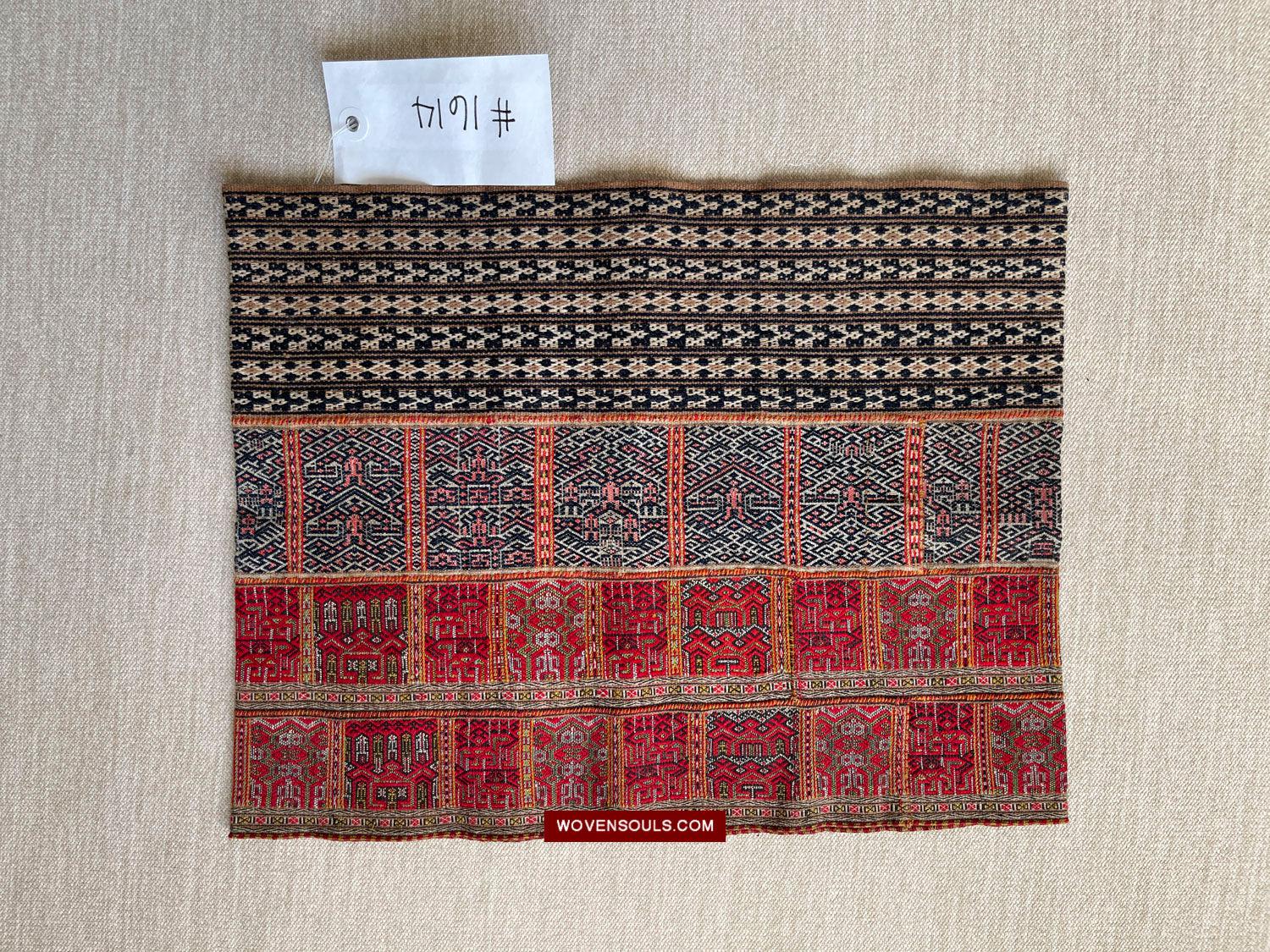 1614 Old Chinese Hainan Run Li Ethnic Minority Woven Skirt-WOVENSOULS Antique Textiles & Art Gallery