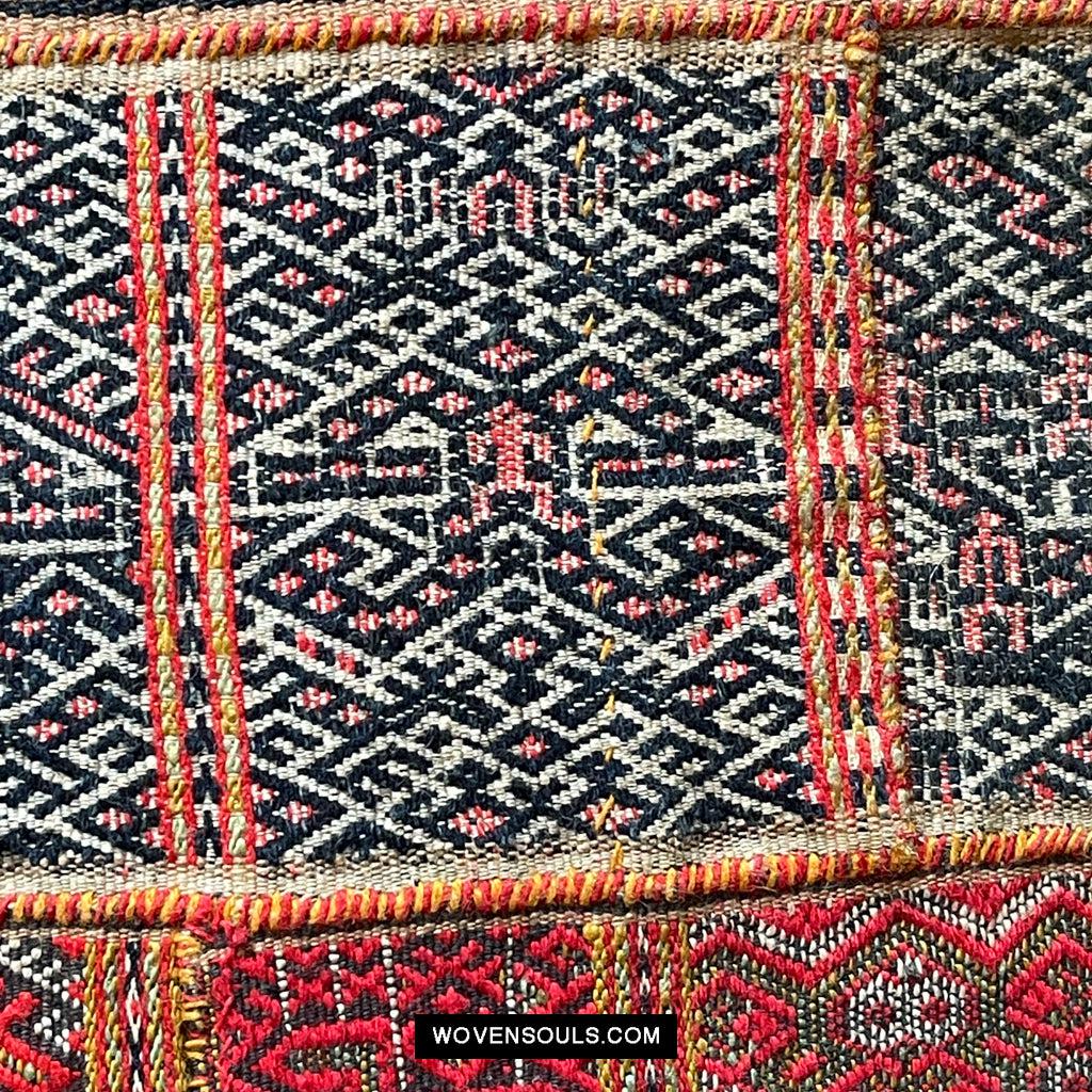 1614 Old Chinese Hainan Run Li Ethnic Minority Woven Skirt-WOVENSOULS Antique Textiles & Art Gallery