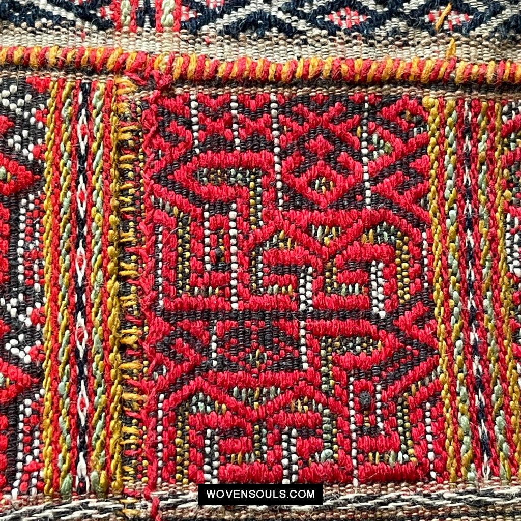 1614 Old Chinese Hainan Run Li Ethnic Minority Woven Skirt-WOVENSOULS Antique Textiles & Art Gallery