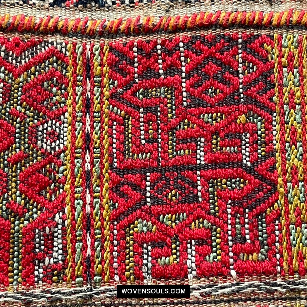 1614 Old Chinese Hainan Run Li Ethnic Minority Woven Skirt-WOVENSOULS Antique Textiles & Art Gallery